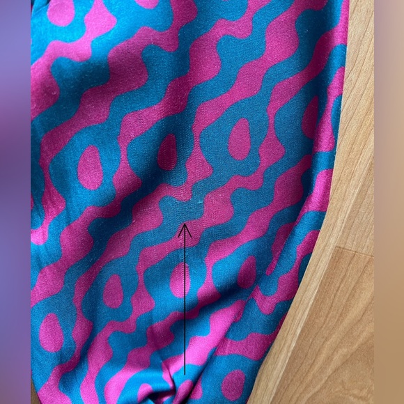 OLIVIA RUBIN Nicole Mini Pink and Blue Long Sleeve Dress Size 4 - Picture 16 of 16